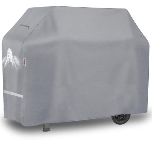 Turtle Life BBQ Grill Cover, 54 Inch Heavy Duty Waterproof 3-4 Burner Barbecue Gas Grill Covers for Weber Spirit Char-Broil Brinkmann, Gray - color: Gray, size: EVO-54in