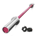 RITFIT Olympic Barbell 4ft/6ft - 2 Inch Weight Bar for Strength Training, Weightlifting, Squat, Deadlift, Bench Press, Curl, Overhead Press - 350lbs/500lbs Capacity - color: Pink, size: 4FT with Collar