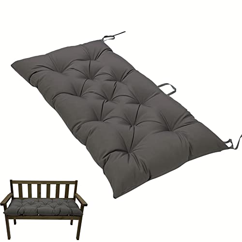 SEAHOME Indoor/Outdoor Bench Cushion,Waterproof Swing Seat Cushion,Outdoor Chair Cuhion,for Lounger Garden Furniture Patio Loveseat (47.2'' x 19.7'', Dark Grey) - color: Dark Grey, size: 47.2" x 19.7"