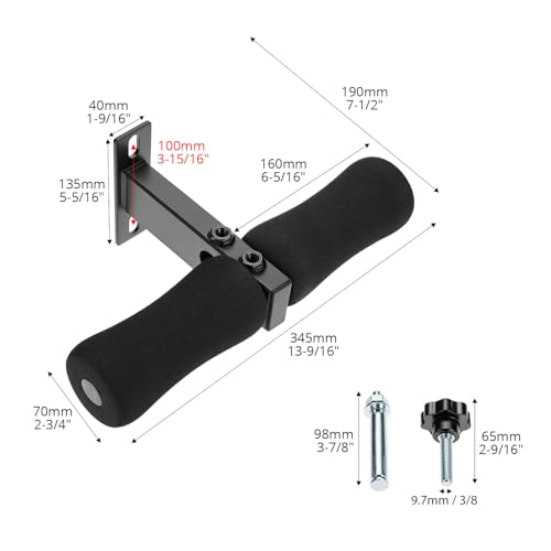 QWORK Wall Mounted Sit-Up Exercise Bar, Sit-ups Foot Holder, Steel Sit-Up Assistant for Abdominal Core Workout