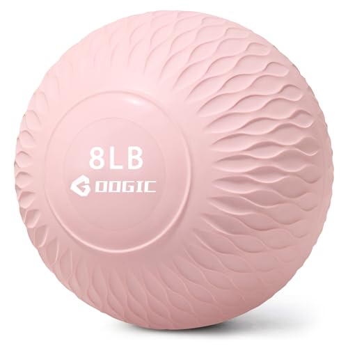 Slam Ball Medicine Ball Weighted Balls for Exercise and Workout, Strength, Cardio, Cross-Training and Core Workouts - color: Pink, size: 8 LB