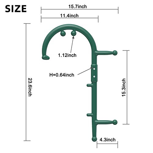 Back and Neck Massager - Greeen | for Trigger Point Fibromyalgia Pain Relief and Self Massage Hook Cane Therapy - color: Green