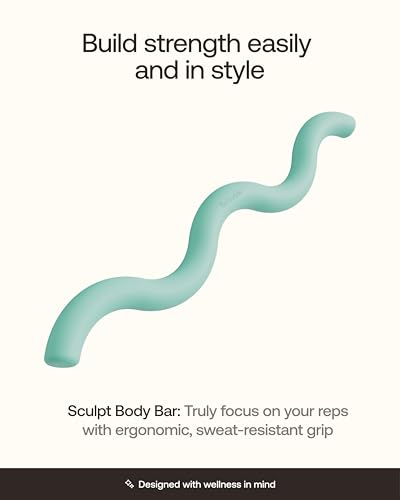 BetterMe Sculpt Body Bar – Weighted Exercise Bar for Strength Training – Home Gym Workout Barbell for Squats, Deadlifts, Curls & Full Body Workouts - color: Subtle Mint