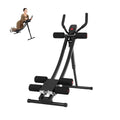 Ab Machine Abdominal Crunch Core Workout Equipment Foldable Exercise Ab Trainer Machine Coaster Abdominal/Core Fitness All Training Equipment Levels for Home & Gym - size: 35.4*15.7*34.6in Black