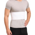 Pauline Broken Rib Brace for Men - Compression Chest Binder for Cracked Ribs Support & Chest Pain Relief - Rib Belt for Bruised Rib Cage (White, Fits 30”-45”) - size: M, style: Men WT