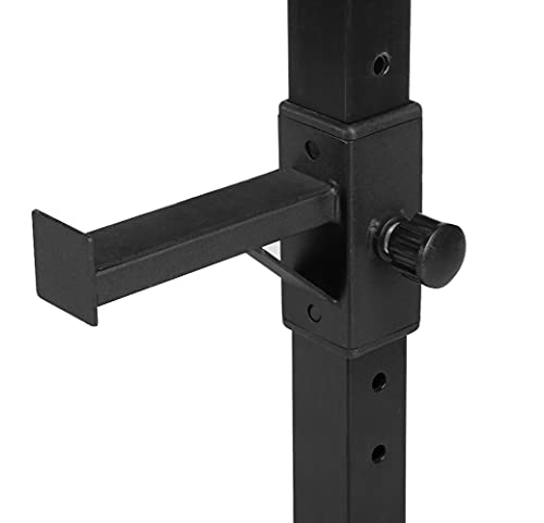 Yaheetech Adjustable Squat Rack Pair, Barbell Bench Press Stands, Home Gym | Sturdy steel stands support up to 550 lb, adjust in height with safety spotter arms, and save space in your home gym setup.