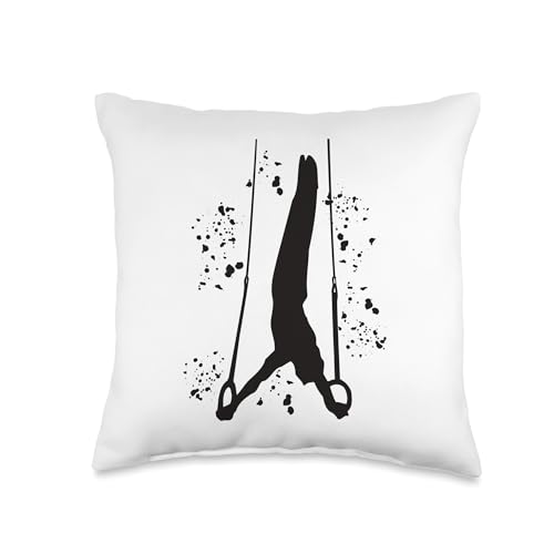Gymnast Still Rings Boys Kids Artistic Gymnastics Throw Pillow - size: 16x16