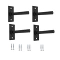 4 Pack Wall Mounted Weight Plate Holder for 1" Weight Plates, Steel Bumper Plate Storage Rack with Screws and Thick Pad, Space Saving Holder for Home Gym,Max Weight Capacity 300 LBS