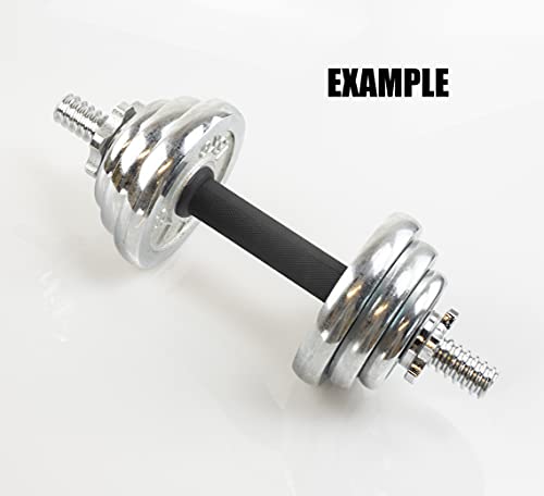 12.6/14.2/15.7inch(30/35/40cm)Pink Threaded Dumbbell Durable Rubber Handles/Adjustable Dumbbell Bar Handles - Fit 1 inch Standard Weight Plate - Weightlifting Accessories - Sold in Pair - size: 40cm/15.7inch