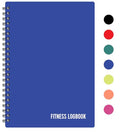 Fitness Logbook (Blue) - A5 Undated Workout Journal For Men & Women - Plastic Cover & Thick Paper - Planner Log Book To Track Weight Loss, Muscle Gain, Gym Exercise, Bodybuilding Progress - style: Blue Plastic