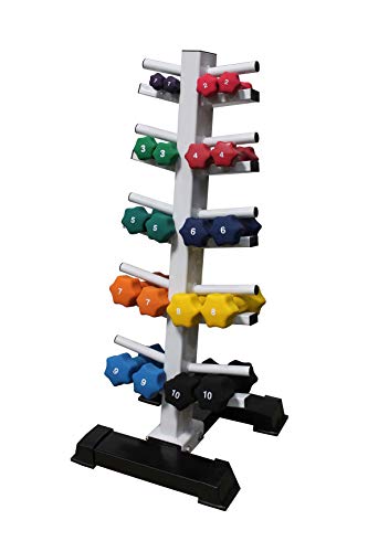 Ader Neoprene Dumbbell Set - color: Neoprene DBS w/ 10 Pair Rack (1-10 LBS)