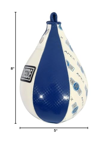 Ringside Apex Boxing Speed Bag - Premium Synthetic Leather Punching Ball, Multiple Sizes & Colors, Ideal for Hand-Eye Coordination, Training Equipment for Fighters - color: Royal Blue/White, size: X-Small
