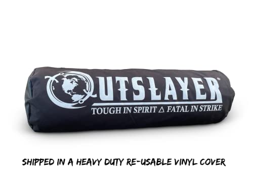 Outslayer 80 Pound Filled Punching Bag Boxing and MMA Made in USA - color: Black/White, style: Without Bottom D-Ring