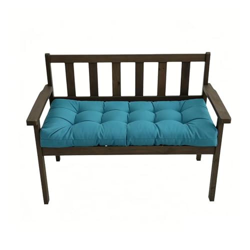 Patio Bench Cushions 40x20in Tufted Outdoor Loveseat Pads Waterproof Porch Swing Chair Pad for Lounger Garden Patio Funiture Teal - color: Teal