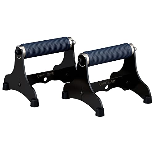GD Expush Metal Push Up Bar Thick handles for Pushup Stands Chest Workout | non-slip heavy duty steel push up bars, parallettes, Ergonomic dip bar, planche exercise calisthenics equipment