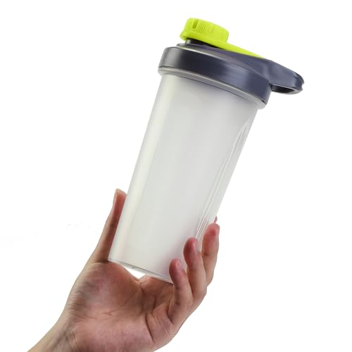 Mr. Pen- Shaker Bottles for Protein Mixes with Twist Cap, 28 oz, Gray/Green | Protein Shaker Bottle with Wire Whisk Ball - color: Gray/Green