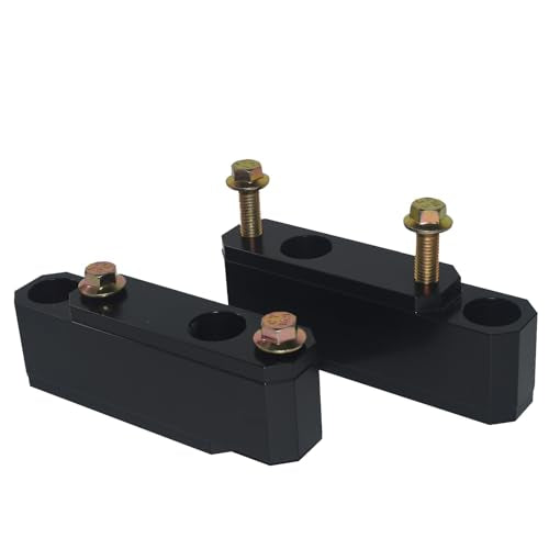 Front Sway Bar Relocation/Drop Bracket Kit for 11-23 Ford F250/F350 Super Duty 4X4 Front Sway Bar Relocation Kit Super Lowers The Front sway bar 2" and Moves 1.25" Forward（2-Piece Set）