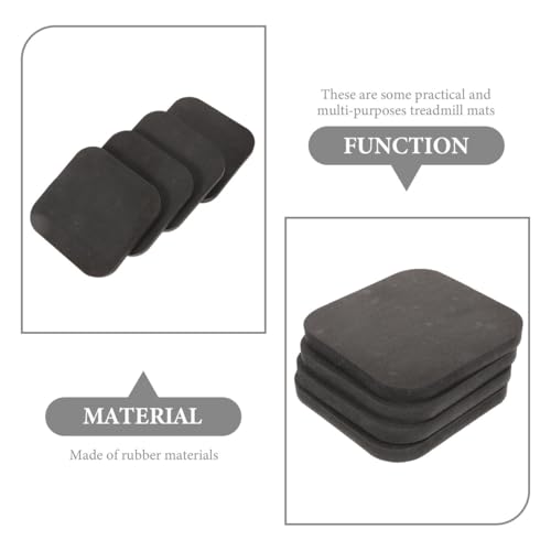 4Pcs Treadmill Pads Exercise Equipment Mats Floor Protectors for Home Gym Reduce Noise Vibration and Protect Floors 3.93X3.93X0.39In