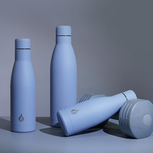 BJPKPK 25oz Insulated Stainless Steel Water Bottles Reusable Metal Travel Sports Water Bottle Keep Cold and Hot,Mist Grey - color: Mist Grey, size: 25 Ounces