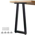 36 Inch Metal Table Bar Legs, Heavy Duty Industrial Style Counter Height Table Legs with Adjustable Feet Pads for DIY Kitchen Island, Standing Desk, Trapezoid (H36'' x W17.7'') - size: H36" T1
