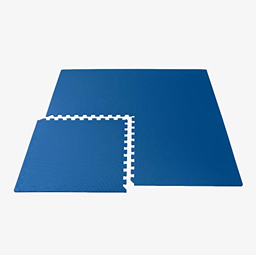 We Sell Mats 1/2 Inch Thickness Multipurpose EVA Foam Floor Tiles, Interlocking Floor Mat for Indoor Gym and Home Use, 24 in x 24 in, Blue, 24 Square Feet (6 Tiles) - color: Blue, style: 24 Square Feet (6 Tiles)