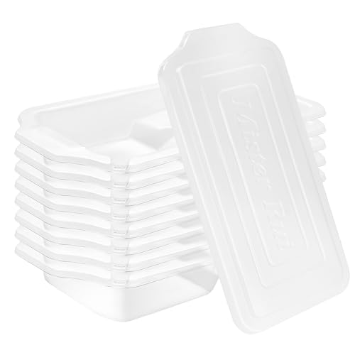 Mister Rui 4 Inch Paint Tray Liners 8-Pack with Lid - Reusable, Solvent-Proof Plastic Roller Tray Refills for Leak-Free Painting, Fits Mister Rui Red Trays - size: 4 Inch, 8 Pack