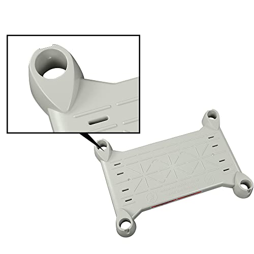 G-PLUS Pool Platform Step Pool Jumping Platform Grey | Compatible with Above Ground BiltMor Swimming Pool - size: White(rectangle)