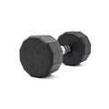 CAP Rubber Coated Dumbbell Weights, Free Weights for Home Gym Strength Training, Anti-Roll Hex Dumbbells with Black, Chrome & Comfort Grip Handles, Singles - size: 10 lb, style: 12-Sided - Chrome Handle