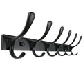 SKOLOO Coat Rack Wall Mounted - 6 Hooks, Heavy Duty, Stainless Steel, Metal Wall Hanger, Sturdy Coat Hooks for Hanging Coats, Jacket, Clothes, Hats - Black - color: Black, size: 6 Hook(1 Pack)