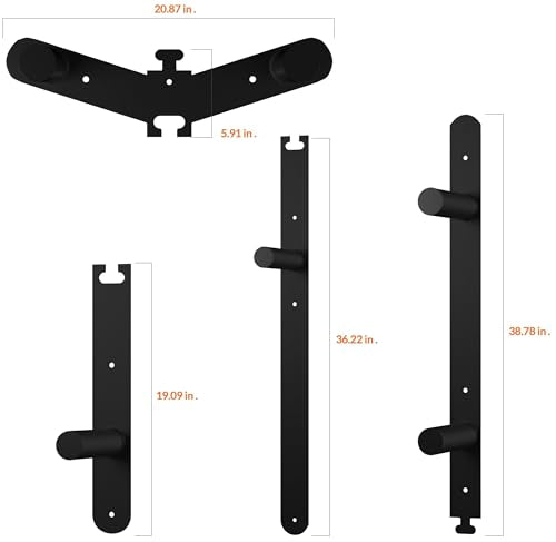 Fitvids Weight Plate Storage Rack, Weight Plate Holder Wall Mounted Bumper Plate Storage for Home Gym, Fit 2" Olympic Plates, 3 Pegs