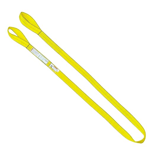 LIFTEX® - Trusted Since 1955 | Polyester Flat Eye Lifting Sling | 1-4" Widths, 3-30' Lengths, 2-Ply | Lifting Rigging Moving Hoisting Straps (2" 2-Ply Flat Eye | 6400 lbs Vertical, 3 FEET) - color: 2" 2-Ply Flat Eye | 6400 lbs Vertical, size: 3 FEET