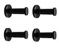 Classic Black Stainless Steel Heavy Duty Wall Mount Hooks, Bath Towel Hooks, Coat Hanger, Handbag Hooks, 4 in Pack (2-4/5") - size: 2-4/5"