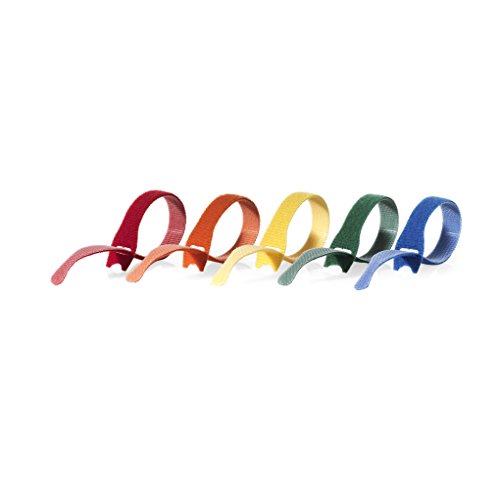 VELCRO Brand ONE-WRAP Ties | Cable Management, Wires & Cords | Self Gripping Cable Ties, Reusable | 5 Ct - 8" x 1/2" | Multi-color - color: Multi Color, size: 5 Ties, style: 8in x 1/2in
