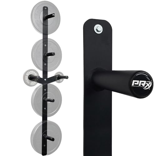 PRx Performance Profile Weight Plate Storage 3-Peg or 4-Peg Wall-Mounted Vertical Bumper weight plate Holder garage Workouts, home or commercial gym 2-Inch Barbell Plates - size: 3-Peg Storage