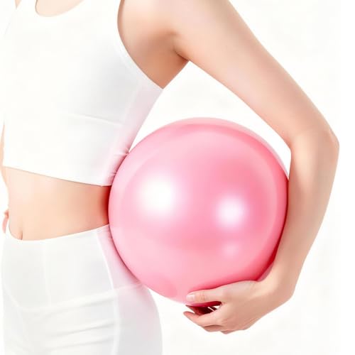 Small Exercise Ball 9 Inch Mini Pilates Yoga Ball for Yoga, Fitness, Balance, Core Workout, Physical Therapy, Pilates Ball with Inflation Straw