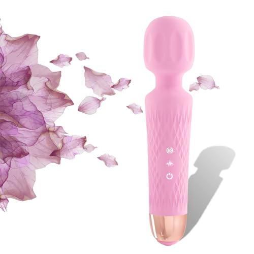 Niclove The Upgraded 3-in-1 Personal Massager – 3H Powerful Vibration, Quiet & Waterproof – 20 Modes 8 Speeds Muscle Therapy Stick for Deep Tissue, Sports Recovery, Cordless & Travel Friendly (Pink) - color: Pink