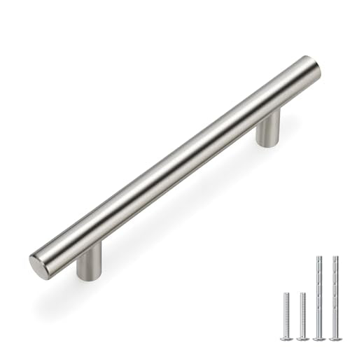 homdiy 96mm Cabinet Handles Drawer Pulls - HD201SN Cabinet Hardware Brushed Nickel Cabinet Pulls 15 Pack Modern Cupboard Handles for Kitchen Cabinets - color: Brushed Nickel, size: 3-3/4in hole centers