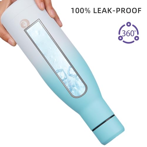 BJPKPK Insulated Water Bottle 12oz Small Stainless Steel Water Bottles Reusable Metal Thermo Keep Cold and Hot,Sea Salt - color: Sea Salt, size: 12 Ounces