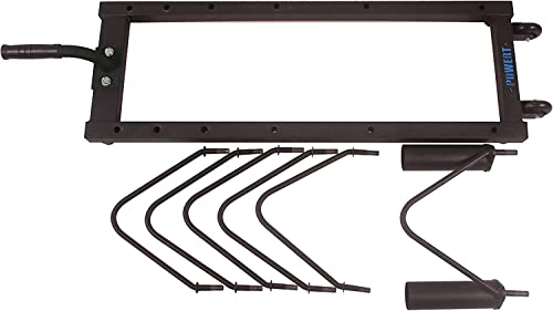 Barbell Plate Rack |Horizontal Olympic Bar Storage Rack |Weight Plates Holder with Handle and Wheels-800 lbs Capacity
