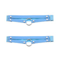 Adjustable O-ring Leg Garter, Elastic Thigh Garters Belt for Women, 1 Pair - color: Blue