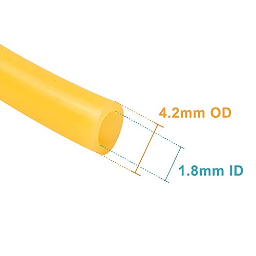 Feelers Natural Latex Rubber Tubing Tube 1/14" (1.8mm) ID x 5/32" (4.2mm) OD Speargun Band Slingshot Catapult Tube Rubber Hose, 3M Length - size: 1.8mm*4.2mm, style: 3M