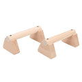 2Pcs Parallettes Push Up Bar, Wooden Parallettes Handle Stands Grip Body Strength Training, Push Up Stand with Anti Slip Pad, Balance Beam Exercise for Men Strength Training - size: 20cm