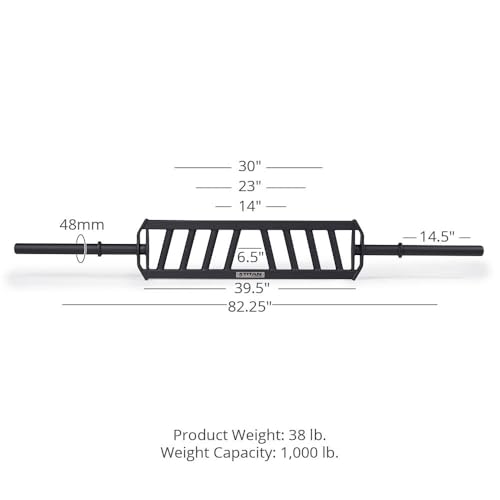 Titan Fitness Hybrid Angled Multi-Grip Olympic Barbell V3, Rated 1,900 LB, Rackable Swiss/Football Bar