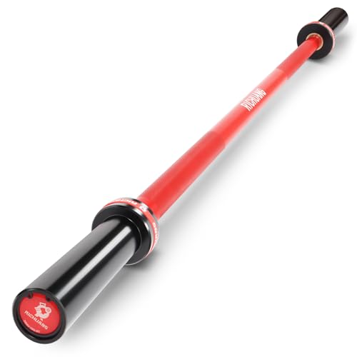 Ceramic Olympic Barbell 4/5/6FT – Short 2" Bar for Home Gym | Alloy/A3/45 steel. 400-500LB. 28mm knurled grip. Brass bushings. Squat, bench, deadlift, hip thrust. Fits standard plates. - color: Red, size: 4FT-400LBS