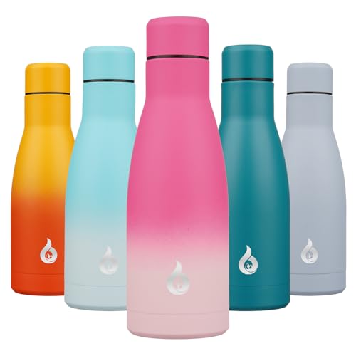 BJPKPK Insulated Water Bottle 12oz Small Stainless Steel Water Bottles Reusable Metal Thermal Keep Cold and Hot,Cherry - color: Cherry, size: 12 Ounces