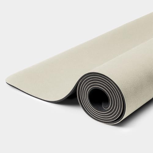 WeGym Yoga Mat, 4mm Cushioned Exercise Mat for Yoga, Pilates, Home Workouts - Anti Slip Polyurethane Suede Yoga Mat with Carrying Strap - color: PU_Sandstone, style: Polyurethane