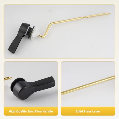 Universal Metal Toilet Handle Lever, Side/Angle Mount, Oil Rubbed Bronze | Solid Brass Toilet Flush Handle Compatible with Kohler/American Standard/ TOTO/Gerber, Stainless Steel Chain, Easy to Install - color: Oil Rubbed Bronze, style: Side Mount Design