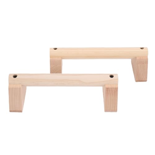 2Pcs Parallettes Push Up Bar, Wooden Parallettes Handle Stands Grip Body Strength Training, Push Up Stand with Anti Slip Pad, Balance Beam Exercise for Men Strength Training - size: 25cm