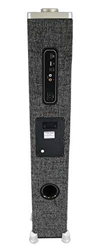 Rockville ONE-Tower Black Bluetooth Tower Speaker with HDMI/Optical/RCA | All-In-One System, USB Playback, 200W Peak, 60W RMS, Remote, Adjustable Bass/Treble, Class D Amp, Digital Display, Home Use - color: Black