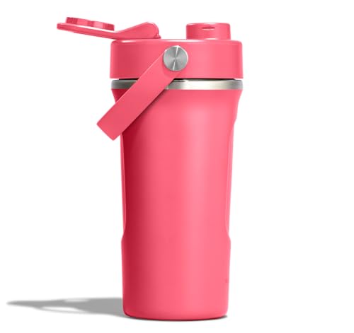 Hydro Flask Shaker Bottle – Insulated Stainless Steel Gym Bottle for Pre Workout & Protein 24 Oz Popstar Pink - color: POPSTAR PINK